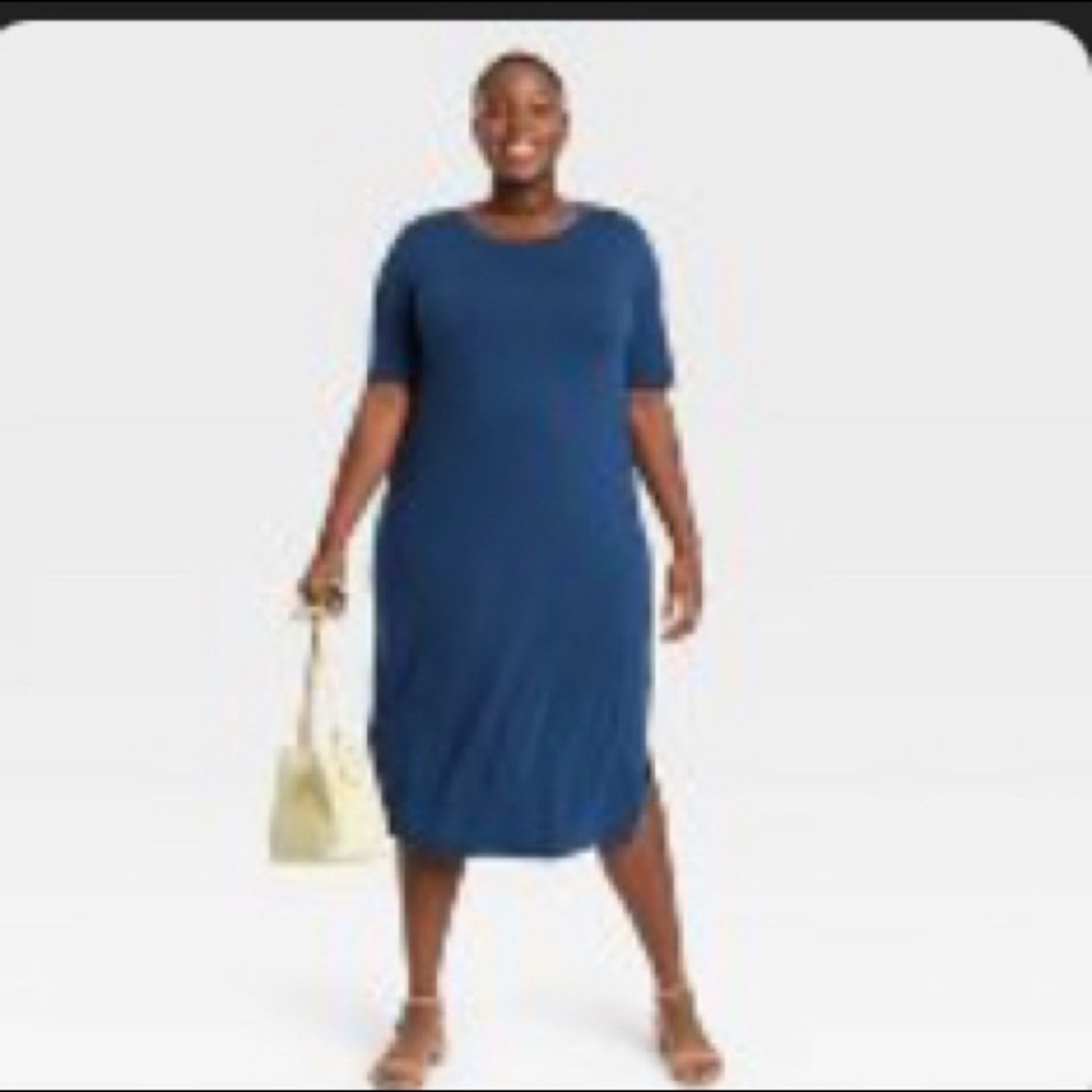 Ava & Viv Teal Knit Dress
